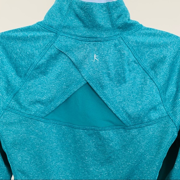 Danskin Turquoise Long sleeve Workout Top - Picture 4 of 6